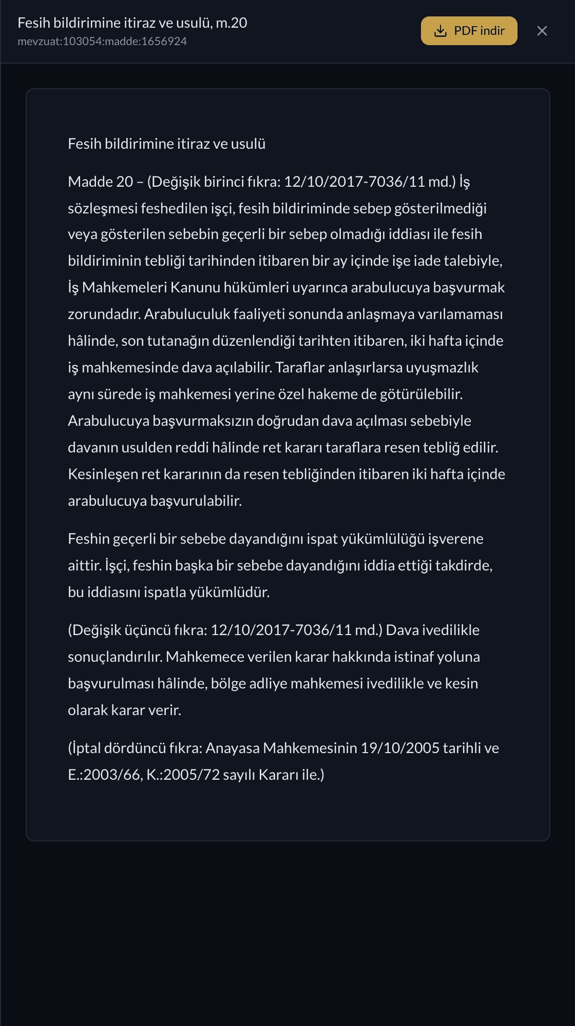 Belge görüntüleyici: atıfa tıklanınca tam metin sayfalı olarak açılır